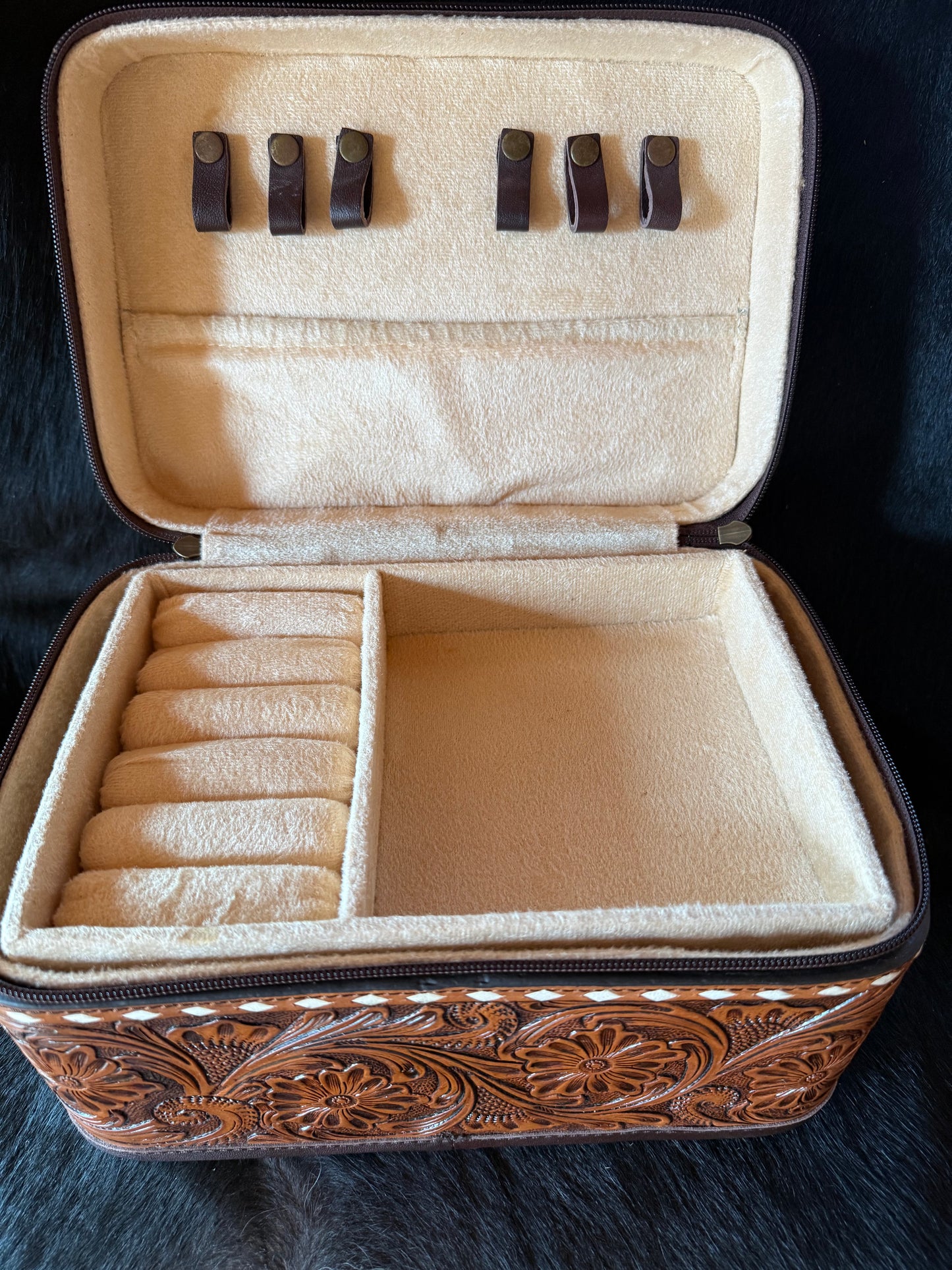 Tooled Leather Jewelry Box