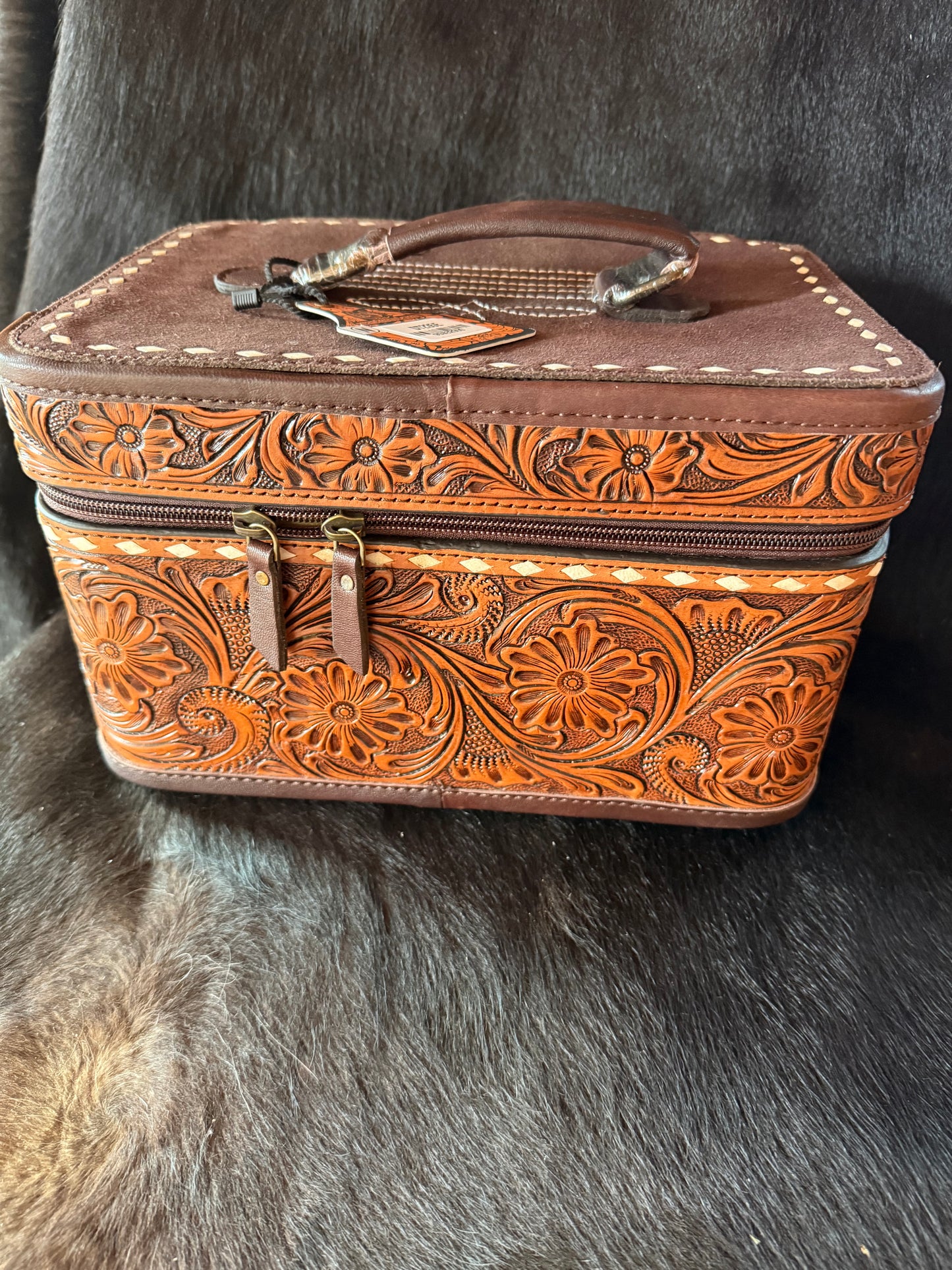 Tooled Leather Jewelry Box