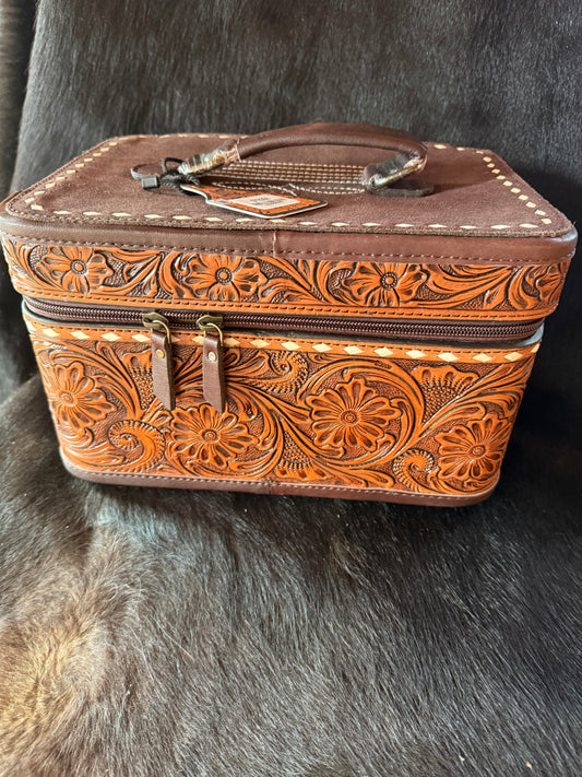 Tooled Leather Jewelry Box