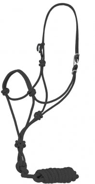 Rugged Ride Rope Halter with Easy-On Buckle with Removable Lead
