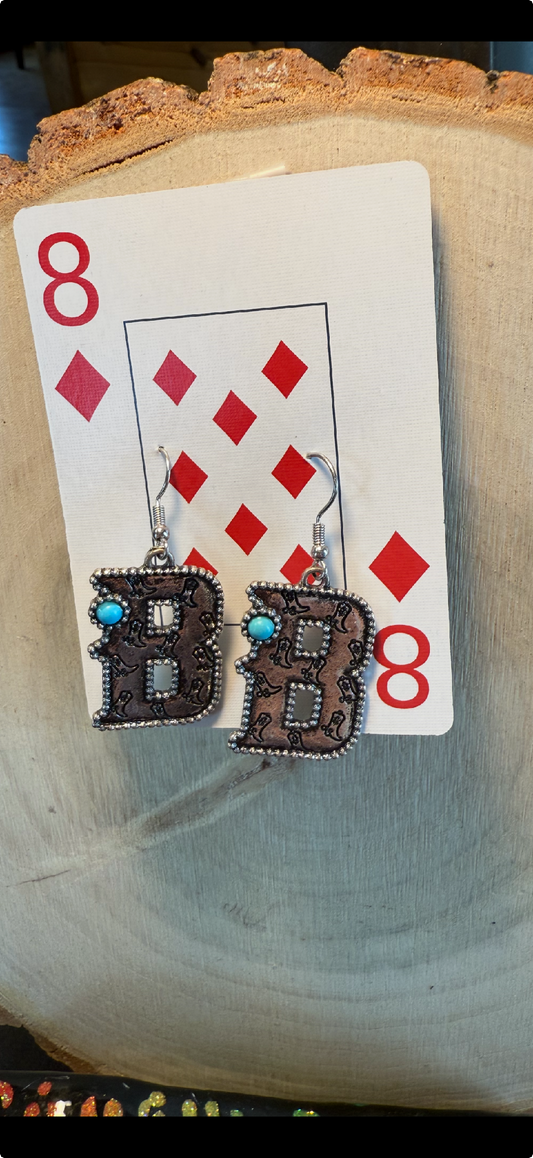 Dangle Initial Earrings