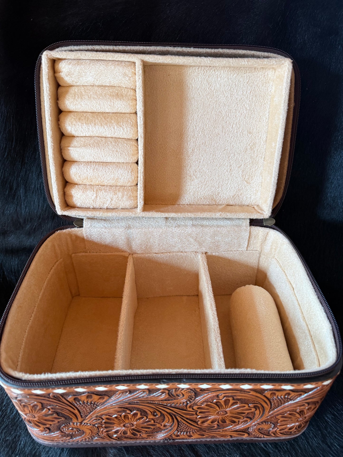 Tooled Leather Jewelry Box