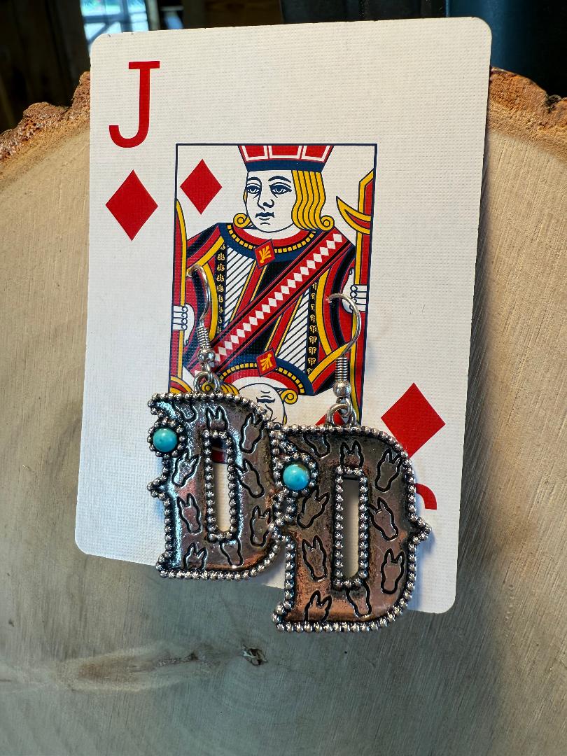 Dangle Initial Earrings
