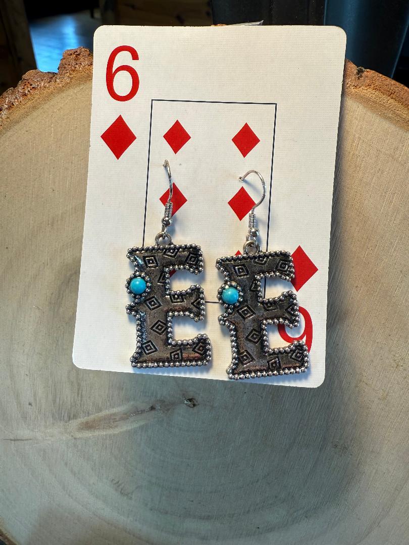 Dangle Initial Earrings