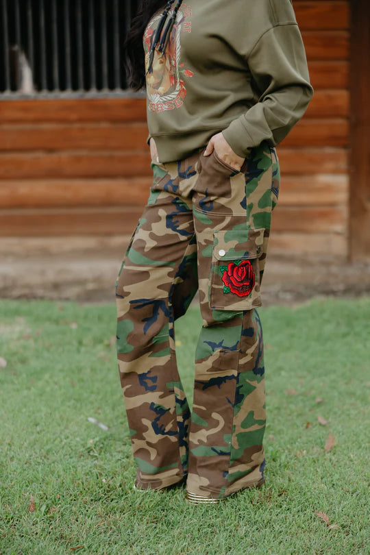Rodeo Quincy Heavenly  Rose Camo Pant