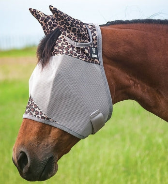 Cashel Limited Edition Crusader Standard Fly Mask With Ears - Leopard